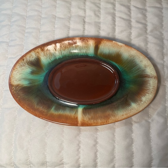 MCM drip glaze pottery small platter dish ashtray Handmade CCC CANADA 1960-65 - Picture 9 of 10